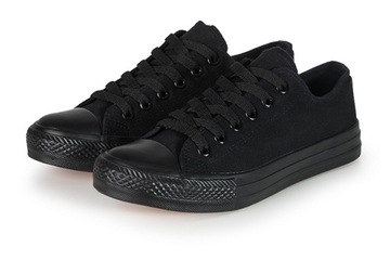 Buty sportowe TrAmPki męskie CZARNE Tenisówki P4