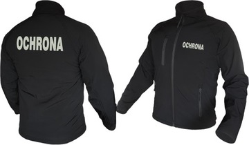 Kurtka Softshell Ochrona Z Haftem Białym M