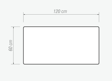 Настольный коврик 60х120смх2,2мм, ПРОТИВСКОЛЬЗЯЩИЙ