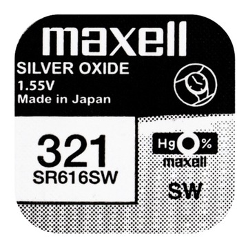 2x BATERIA srebrowa MAXELL 321 / SR 616 SW