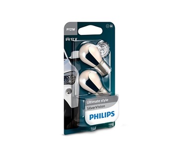 Philips PY21W SilverVision лампа с хромированным эффектом BAU15S НАБОР из 4 шт.