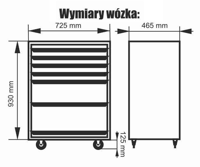 SZAFKA NARZĘDZIOWA WÓZEK CORONA C1271 253 El PROFI