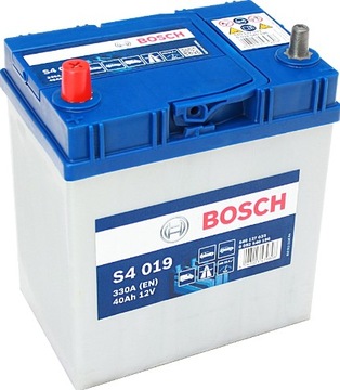 Аккумулятор bosch s4 019 40ah 330a левая+ 0 092 s40 190, фото