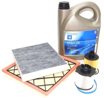 Oil 5w30 5l+ 4 x filter opel astra j 4 1.3 cdti, фото