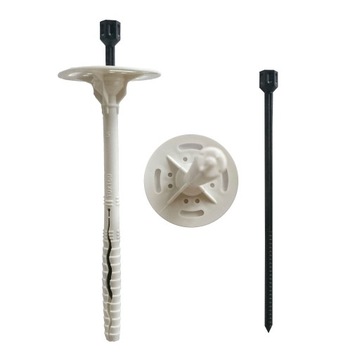Clips to polystyrene woolen 180 mm - 100 pcs dowels, фото