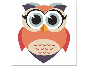 Image on canvas children's day 30x30 owl wall-mounted, фото