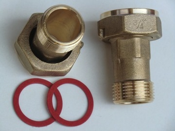 Half connectors water meter 3/ 4" з gaskets, фото