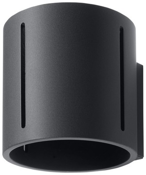 Lantern wall-mounted inez black wall lamp stain cylinder tube, фото