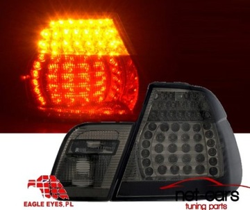 Фонари задние bmw e46 кабриолет led подсветка светодиодные тонированные, фото