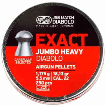 Shotgun shells jsb exact jumbo heavy 5, 53 mm 250 pcs diabolo, фото
