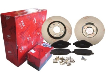 Тормозные диски+ колодки trw перед peugeot 308 3008, фото