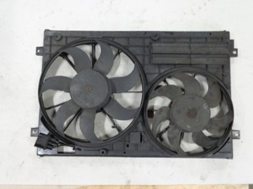 Vw golf v 2.0 tdi radiator fans 1k0121207g, фото