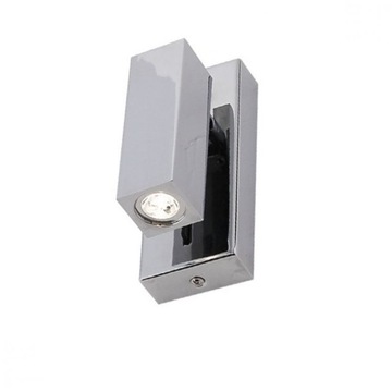 Wall lamp azzardo silvery built-in led source 3 в, фото