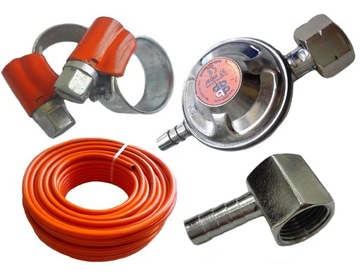 Spigot for gas 1m+ reducer propane+ bracelets+ knee, фото