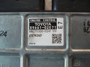 Auris 1.6 vvti 2008 компьютер двигателя 89661-02e71, фото