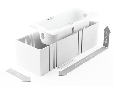 Hull support to baths rectangular schedpol 200 x 64, 5 centimeters, фото