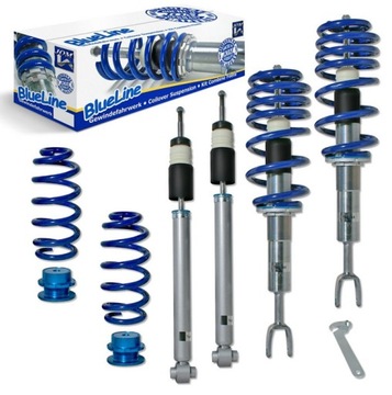 Adjustable suspension audi a4 b6 b7 00-07 bluelin, фото