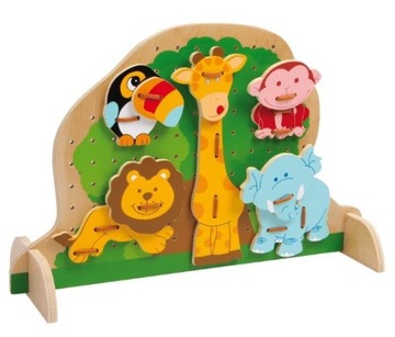 Przyszywanka educational game with a lace educational for children, фото