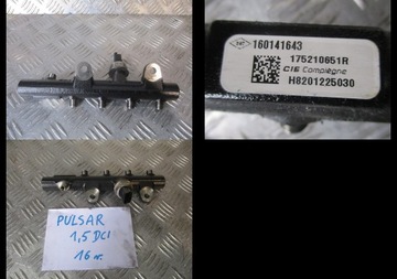 Топливная рейка nissan pulsar 1, 5dci 2016 год 175210651r, фото