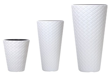 Flowerpots matuba with cartridge effect wicker 3 pcs., фото