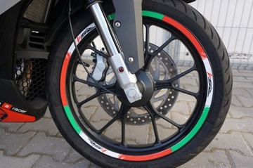 Aprilia rs4 50 125 rs rsv 1000 rsv4 1100 straps stickers on wheels disks italy, фото