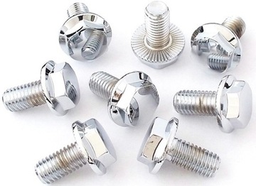 Screw flanged m 6x12 chrome with flange, фото