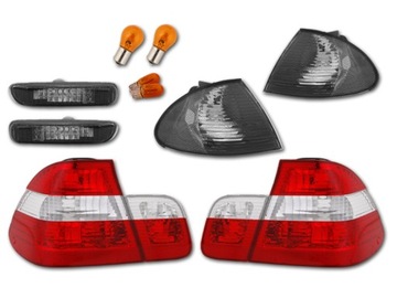 Фонарь задний комплект поворотник указатель поворота комплект тюнинг depo bmw 3 e46 1998 - 2001, фото
