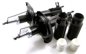 Shock absorbers x2 front+bumpers+protection mazda 626 gf guarantee 97-02, фото