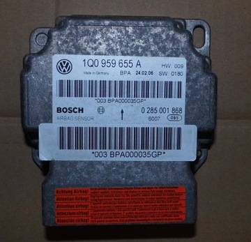 Vw eos block control unit airbag cushions 1q0959655a, фото