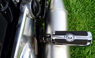 Harley davidson accessories footboards skull 100% hd, фото