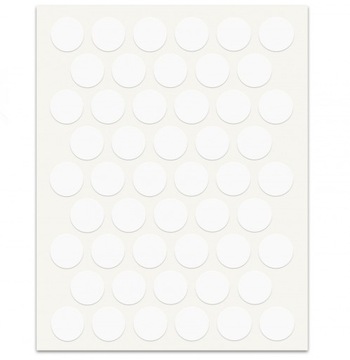 Caps furniture glued white action 50szt, фото