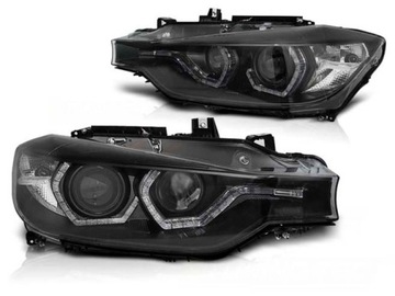 Фонаря bmw 3 f30 f31 кольца led подсветка дневные ходовые огни xenon, фото