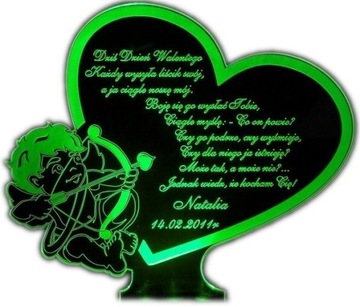 St. valentine's day backlit figurines з amorkiem heart, фото