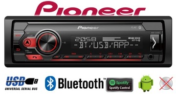 Автомагнитола автомобильное pioneer mvh-s320bt 1-din, фото