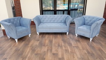 Set chester sofa+ 2 seat quilted з cwiekami, фото