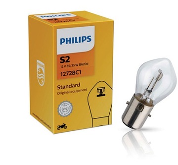 Philips light bulb s2 35/ 35w vision motorcycle standard, фото