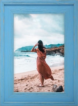 Frame on bumper blue frame wooden 30x45, фото