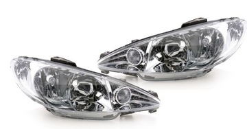 Peugeot 206 рефлекторы фара права+ левая тайвань комплект 2 шт., фото