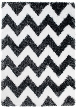 Carpet shaggy polyester 5cm 200x300 zigzag black, фото