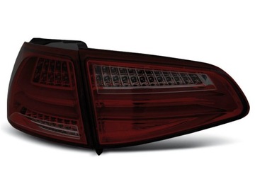 Фонари задние vw golf 7 led подсветка бар smoked красный светодиодные, фото