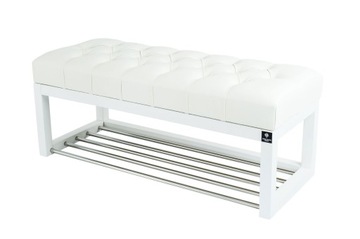 Cabinet shoes with seat emra wood 95 x 40 x 40 centimeters white, фото