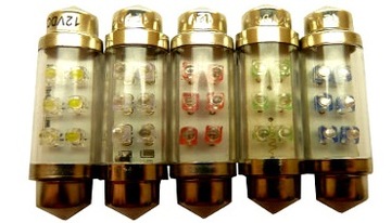 Лампочка трубчаста led підсвідка c5w 12v підсвітка салону, фото