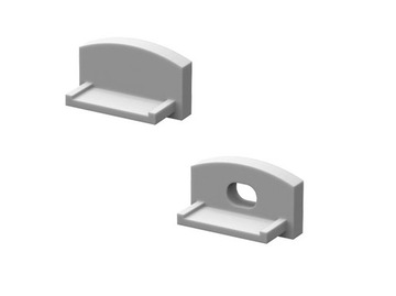 Caps to profiles led backlight p4-1 gray complete 2pcs, фото