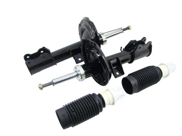 Shock absorbers x2 front+bumpers+protection fiat 500 ford ka 09-, фото