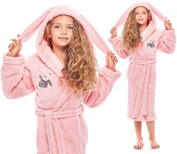 Warm lovely robe girlish hood ears 158, фото