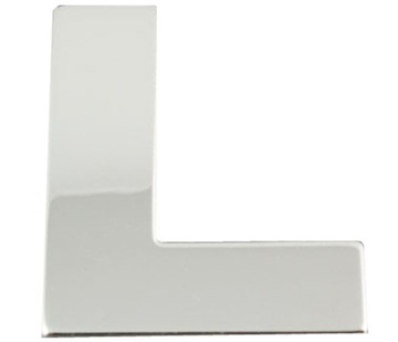 Sticker emblem chrome 3-door figure letter left, фото