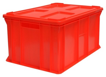 Пластиковий контейнер євро з кришкою 60x40x30 см