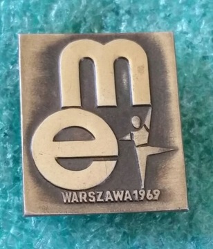 ЗНАЧОК ЧЕМПІОНАТ ЄВРОПИ З ГІМНАСТИКИ В-WA 1969