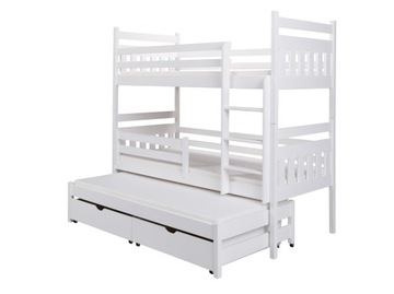 Двухъярусная трехместная кровать ZUZIA 80x180 + матрасы