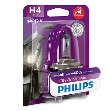 Philips Cityvision Moto H4 лампа + 40% світло